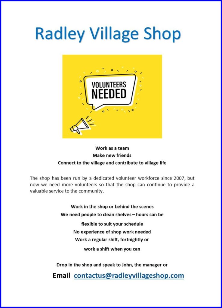 Volunteer Recruitment leaflet, September-October 2023