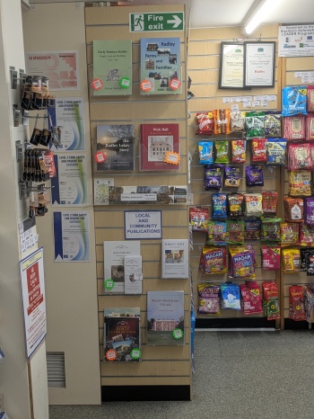 Local publications display at Radley Village Shop on 7 September 2025