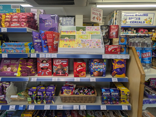 Easter display at Radley Village Shop, 2026